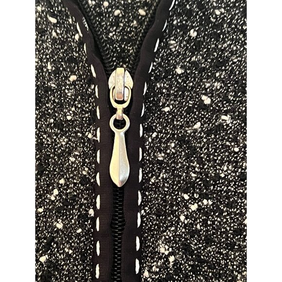 T & Company Jackets & Coats 2X Textured Zip Front Floral Embroidery Stretch - Picture 11 of 16